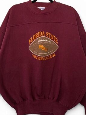 Vintage 90s Florida State University FSU seminoles embroidered sweatshirt